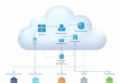 Cloud computing infrastructure diagram showing interconnected services